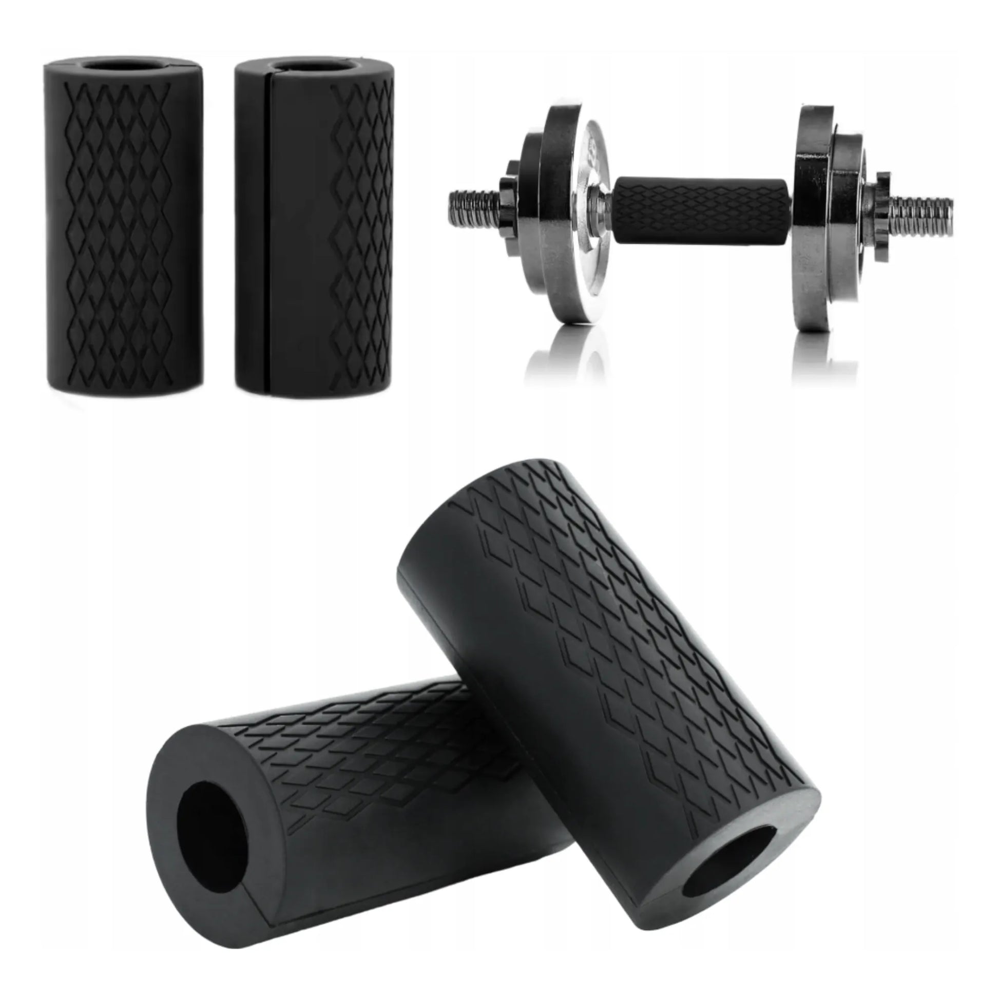 ordovit fat grips założone na hantel