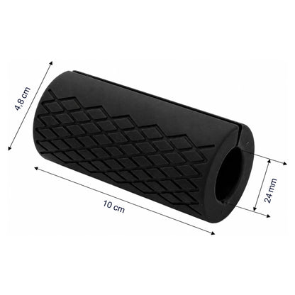 Wymiary Fat Grips – długość 10 cm, średnica zewnętrzna 4,8 cm, pasują do gryfów o średnicy 24 mm
